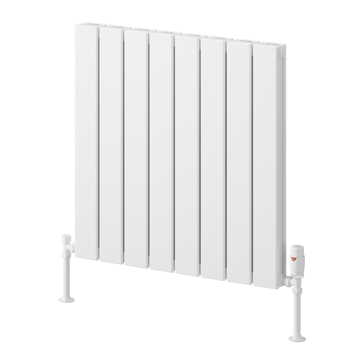 Reina Piatto Horizontal Double Aluminium Wall Mounted Heated Towel Rail Radiator White