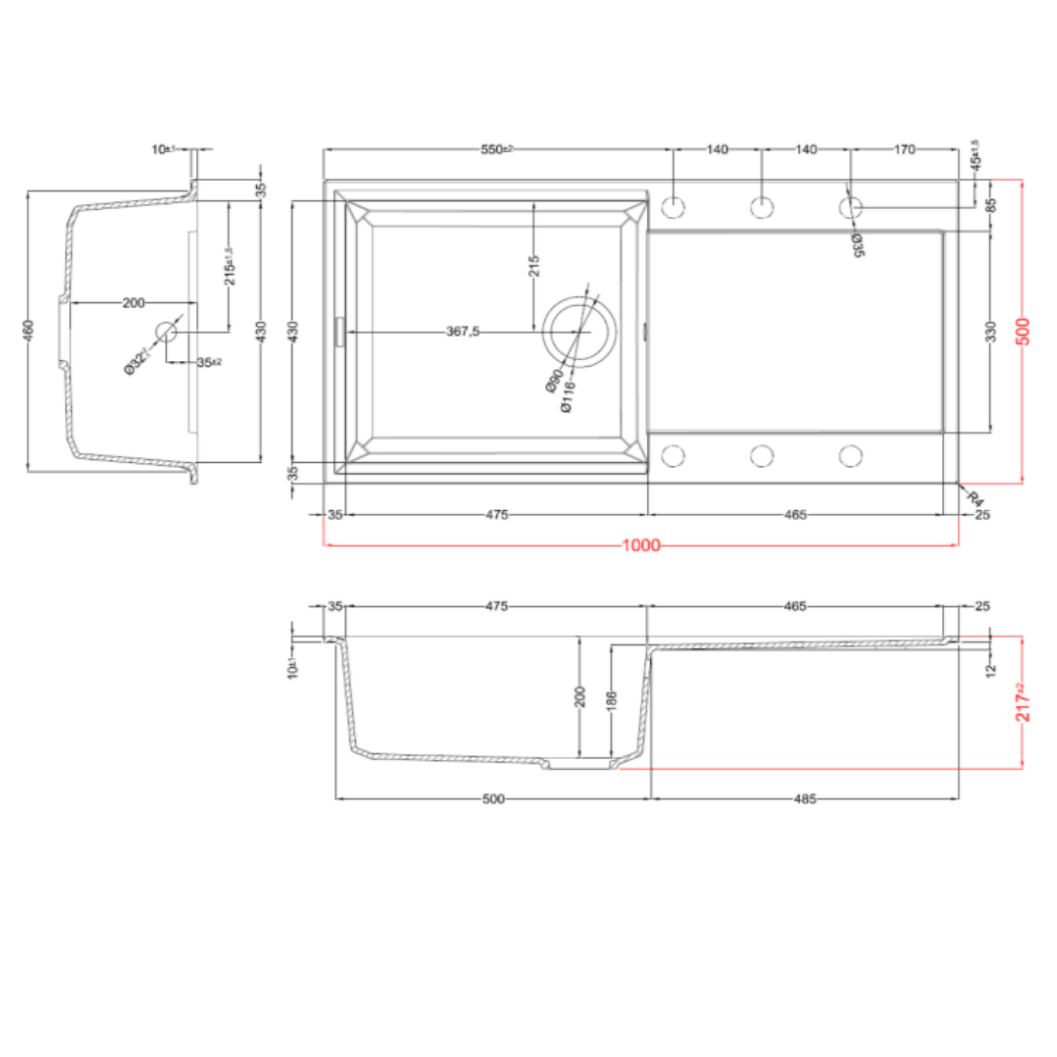 Reginox Easy 1.0 & 1.5 Granite Kitchen Sink & Waste