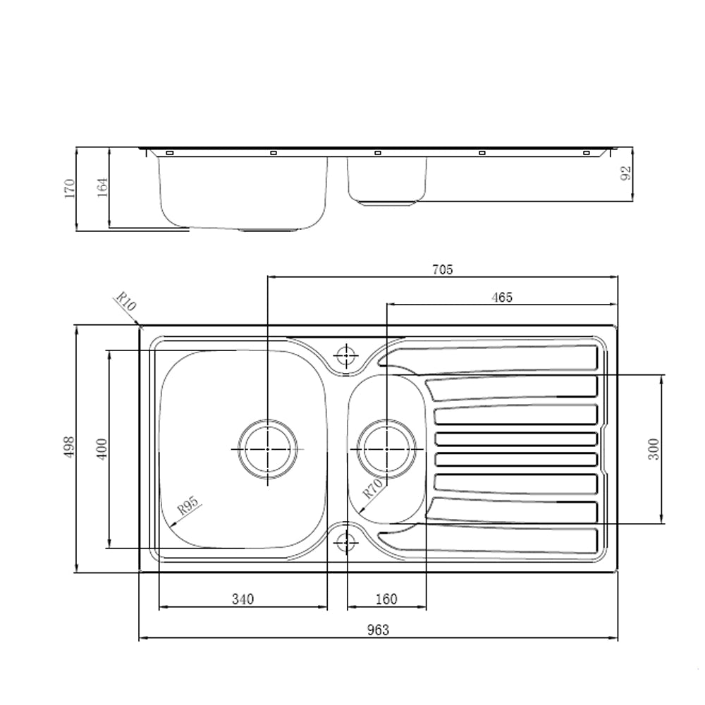 Reginox Monaco 1.0 & 1.5 Stainless Steel Kitchen Sink & Waste