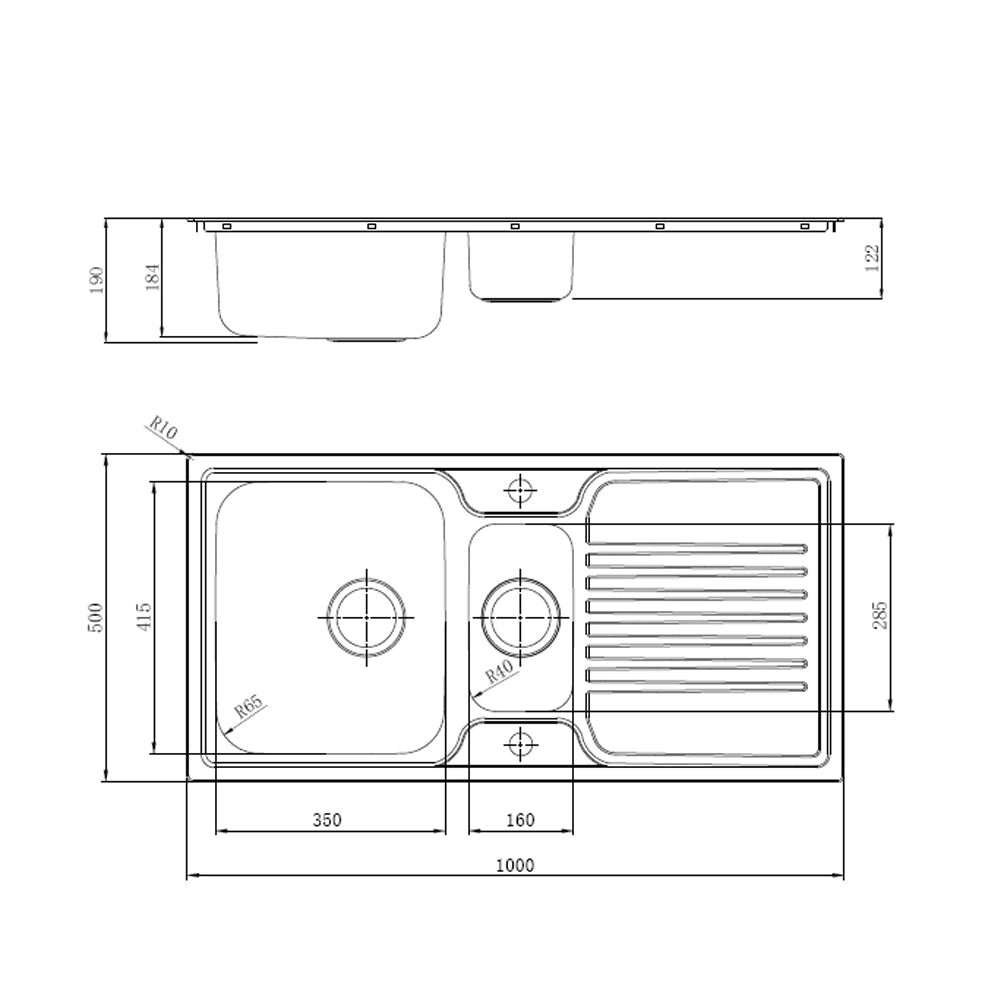 Reginox Senator 1.0 & 1.5 Bowl Stainless Steel Kitchen Sink & Waste