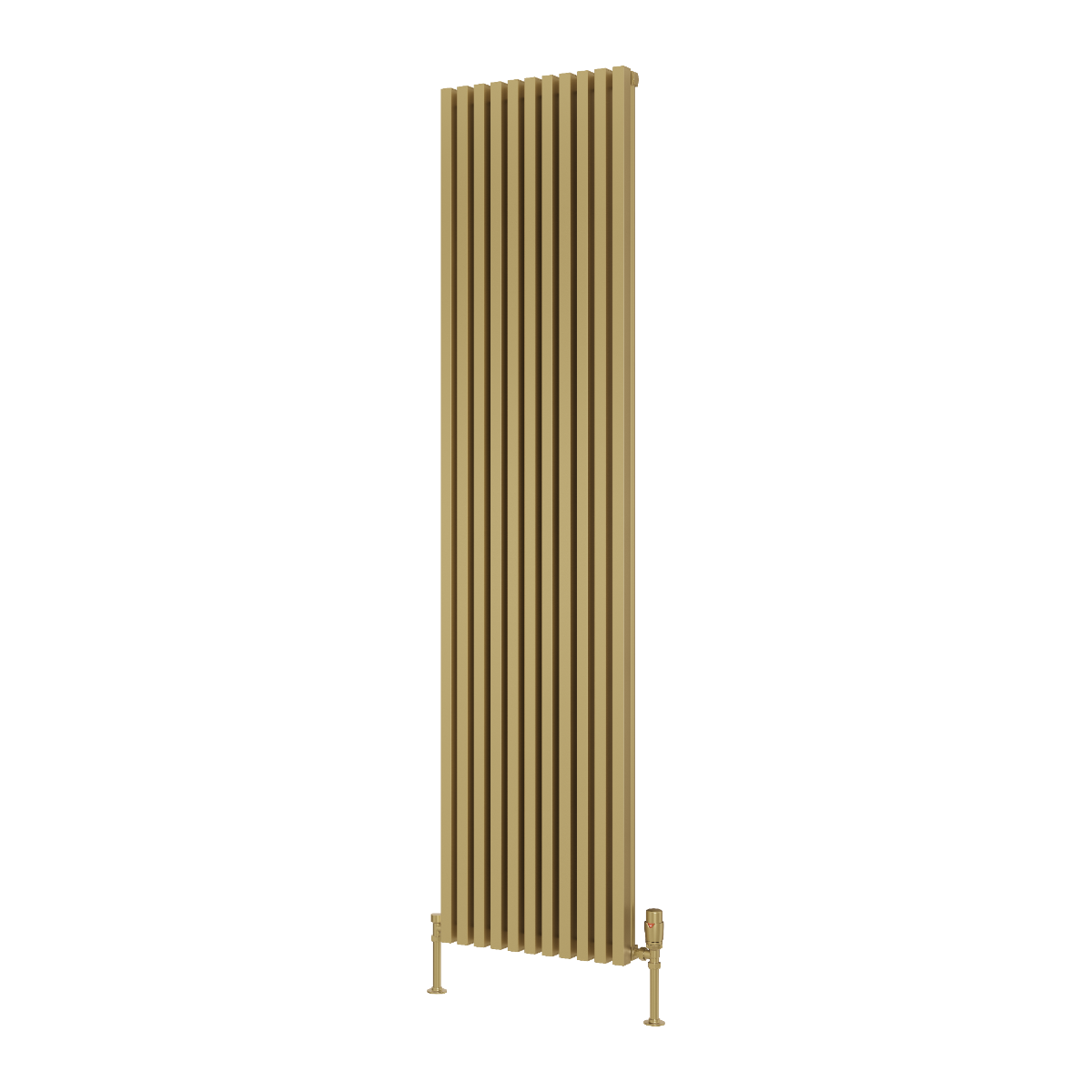 Reina Albano Aluminium Wall Mounted Heated Towel Rail Radiator Brass