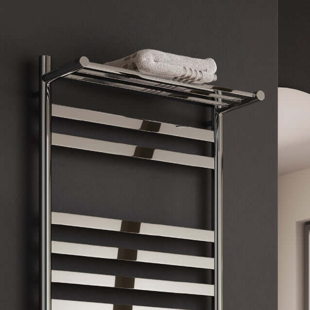 Reina Alento Stainless Steel Wall Mounted Heated Towel Rail Radiator Polished