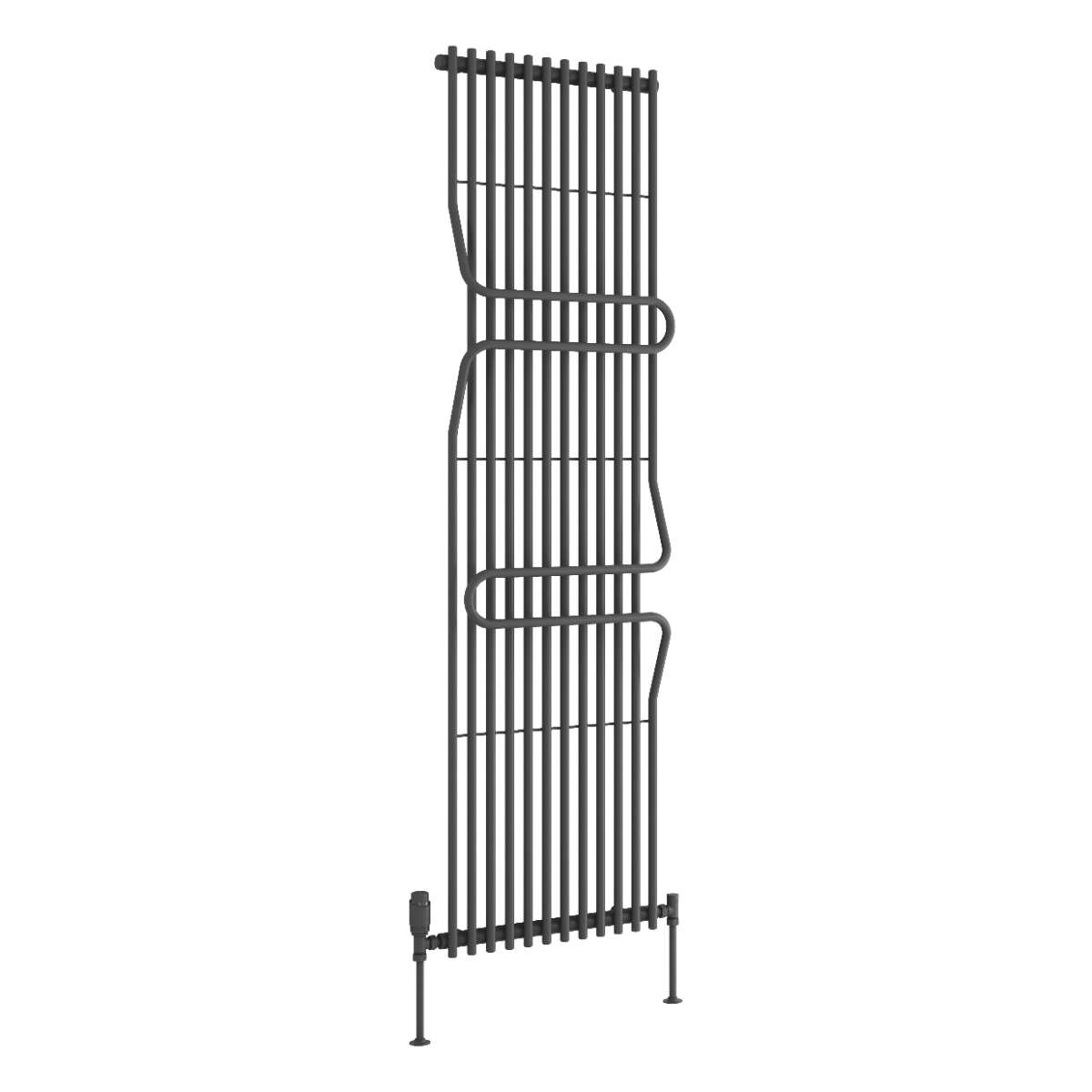 Reina Aletta Mild Steel 1800x500 Wall Mounted Heated Towel Rail Radiator