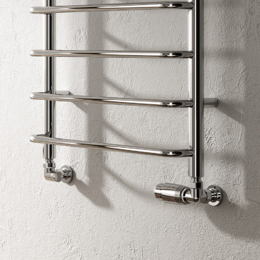 Reina Aliano Mild Steel Wall Mounted Heated Towel Rail Radiator Chrome