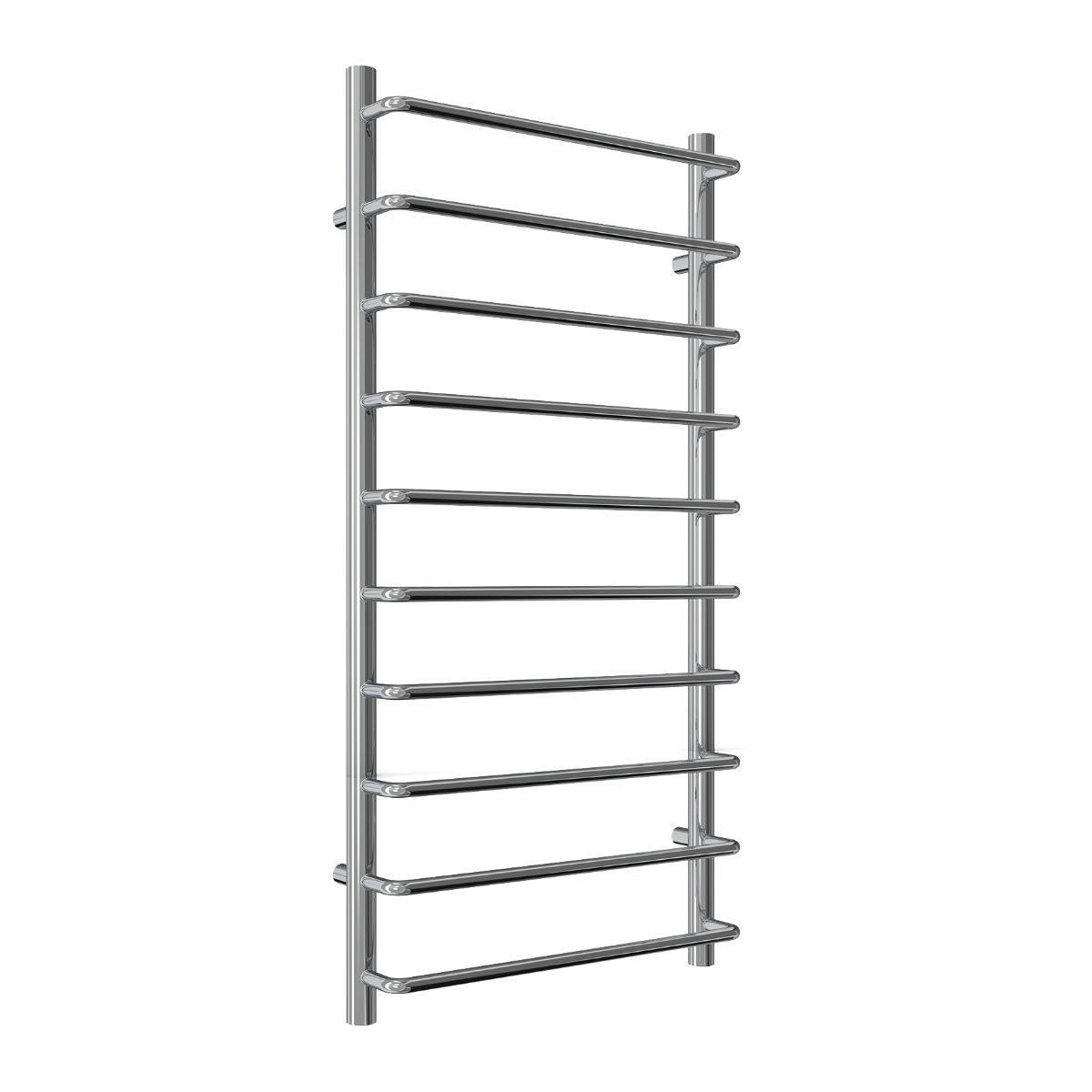 Reina Aliano Mild Steel Wall Mounted Heated Towel Rail Radiator Chrome