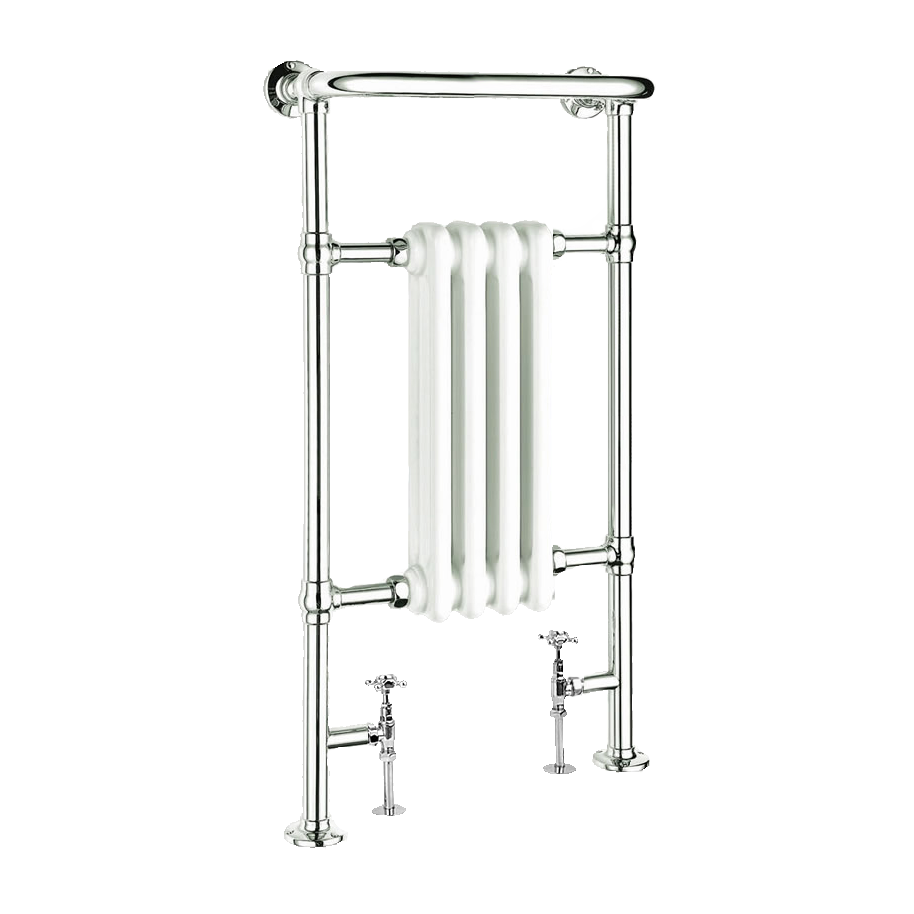 Reina Alicia Mild Steel 950x475 Chrome/White Towel Rail