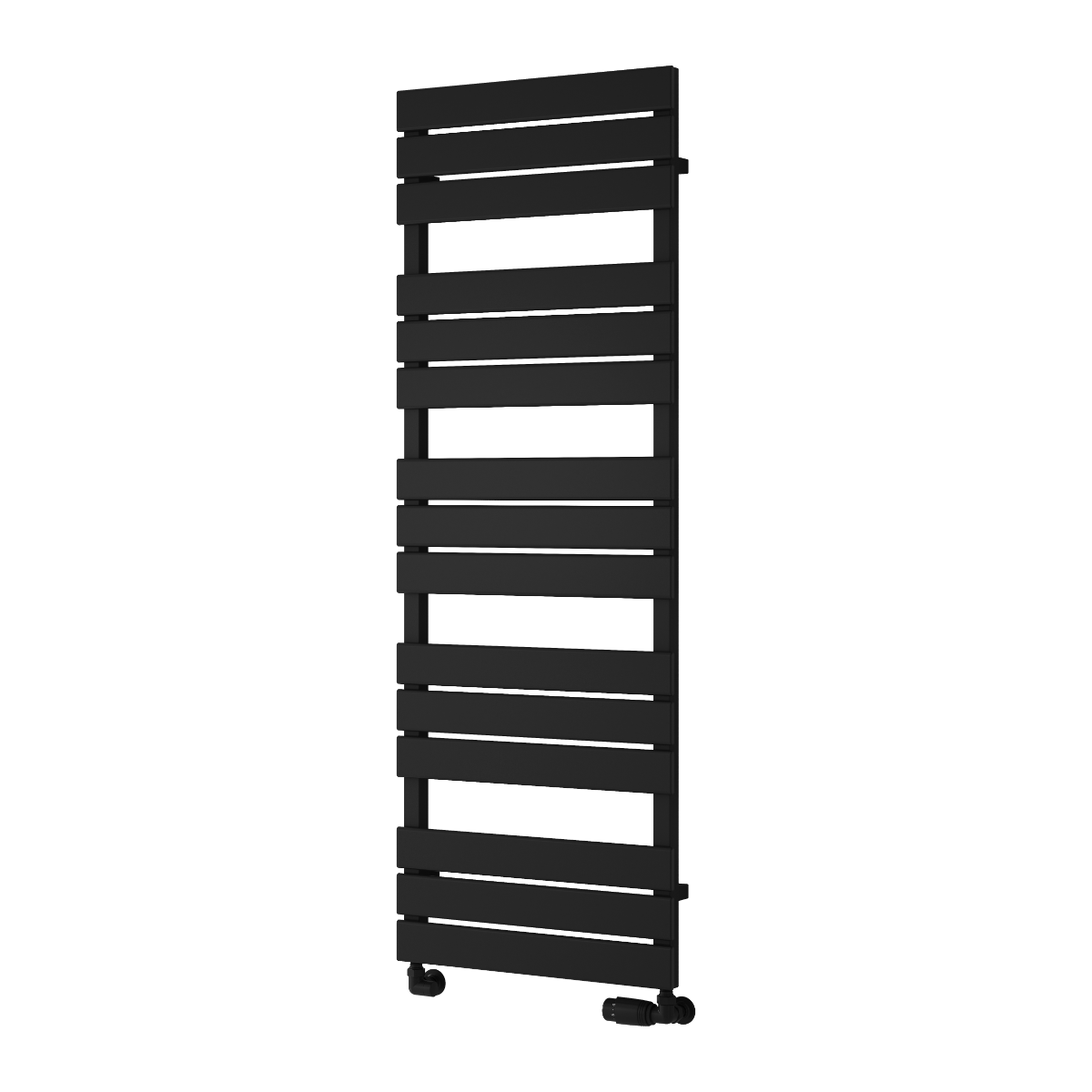 Reina Avola Mild Steel Wall Mounted Heated Towel Rail Radiator Black