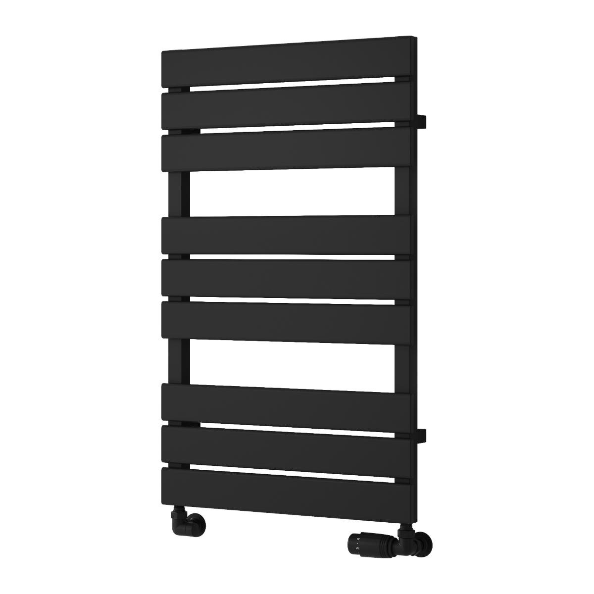 Reina Avola Mild Steel Wall Mounted Heated Towel Rail Radiator Black