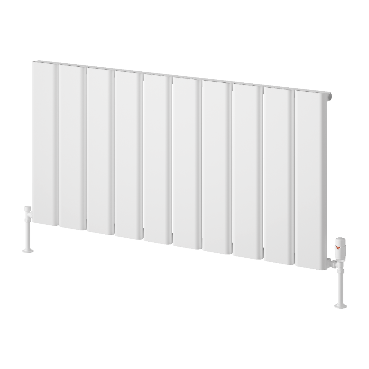 Reina Caldaro Horizontal Aluminium Wall Mounted Heated Towel Rail Radiator White