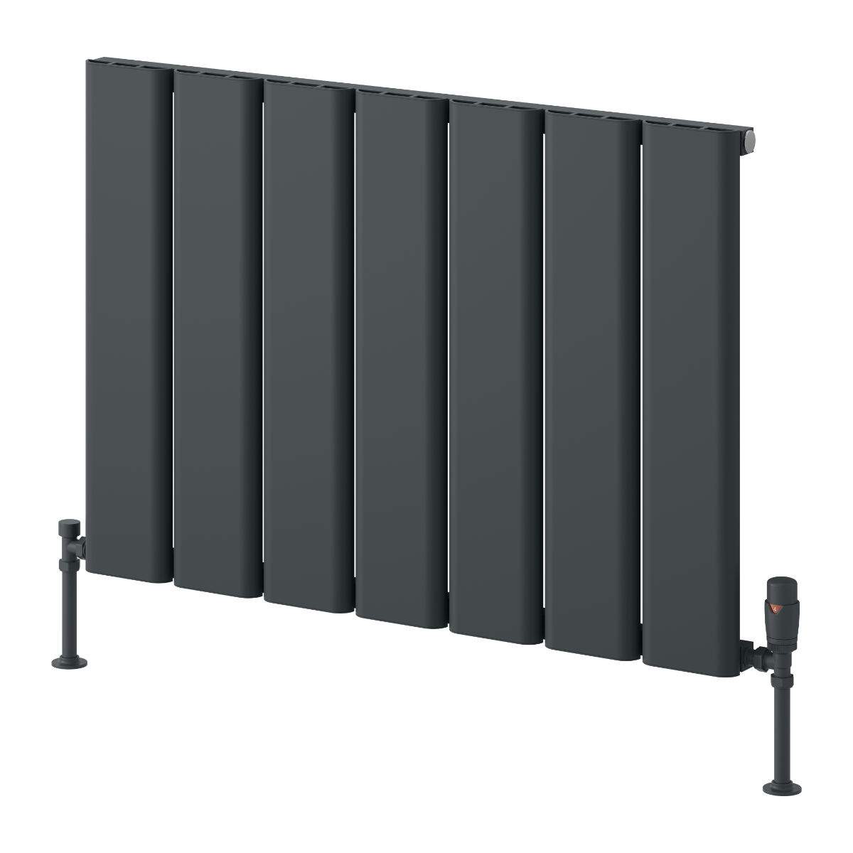 Reina Caldaro Horizontal Aluminium Wall Mounted Heated Towel Rail Radiator Anthracite