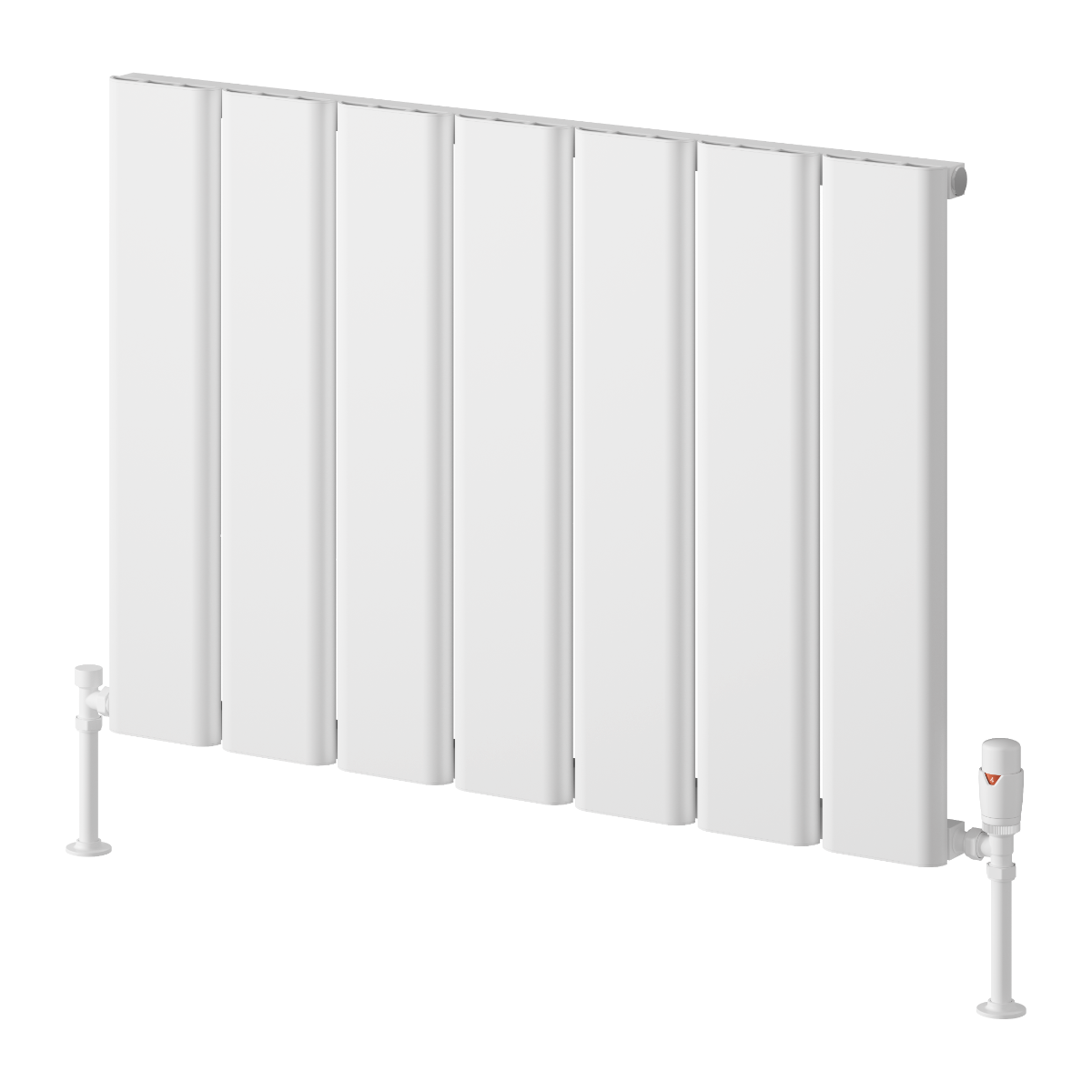 Reina Caldaro Horizontal Aluminium Wall Mounted Heated Towel Rail Radiator White