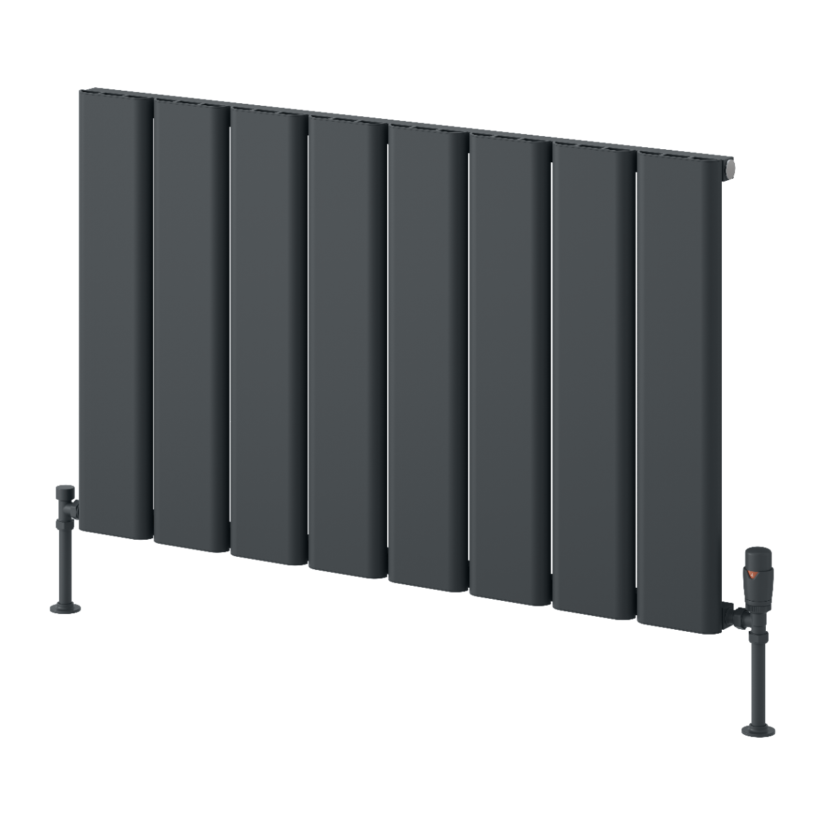 Reina Caldaro Horizontal Aluminium Wall Mounted Heated Towel Rail Radiator Anthracite