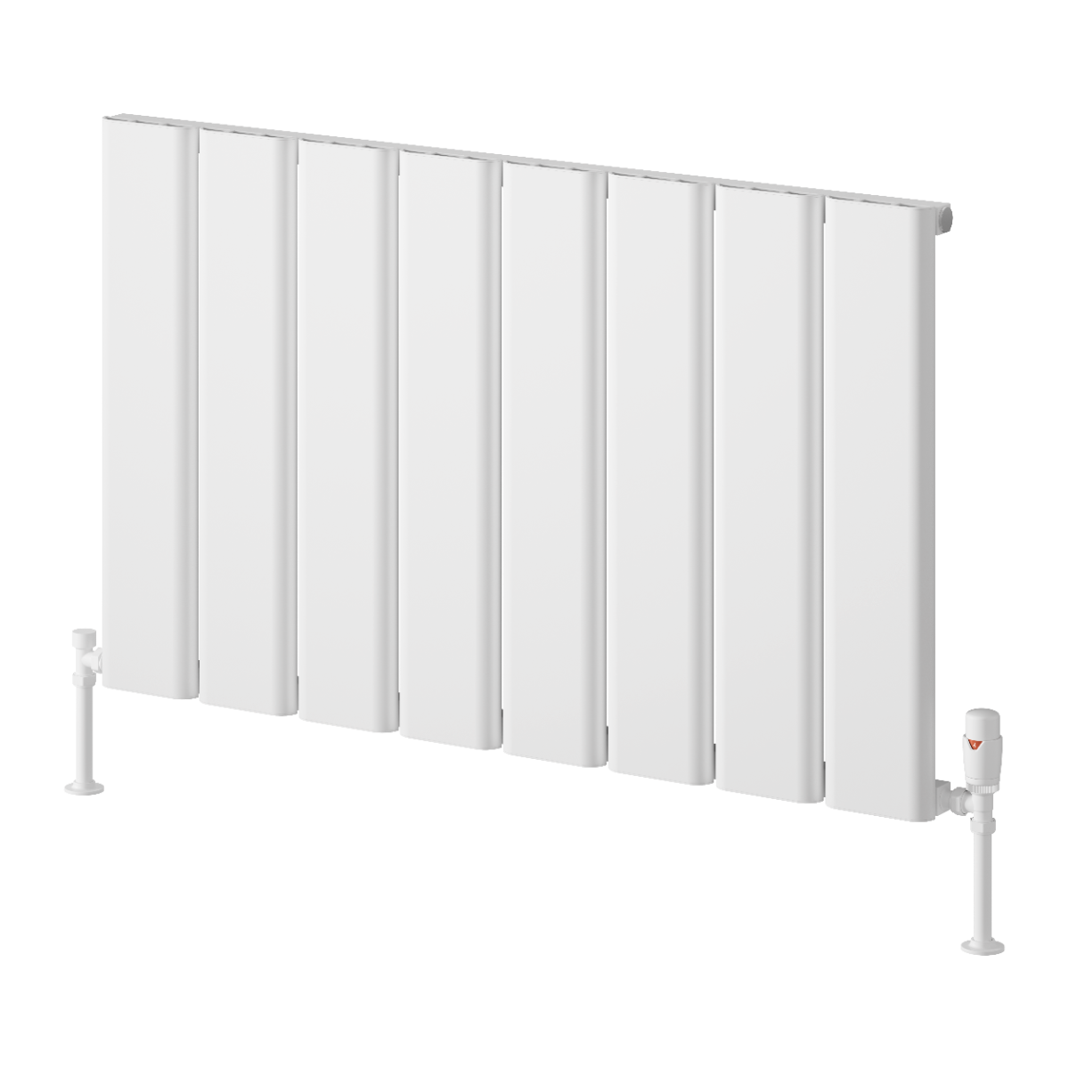 Reina Caldaro Horizontal Aluminium Wall Mounted Heated Towel Rail Radiator White