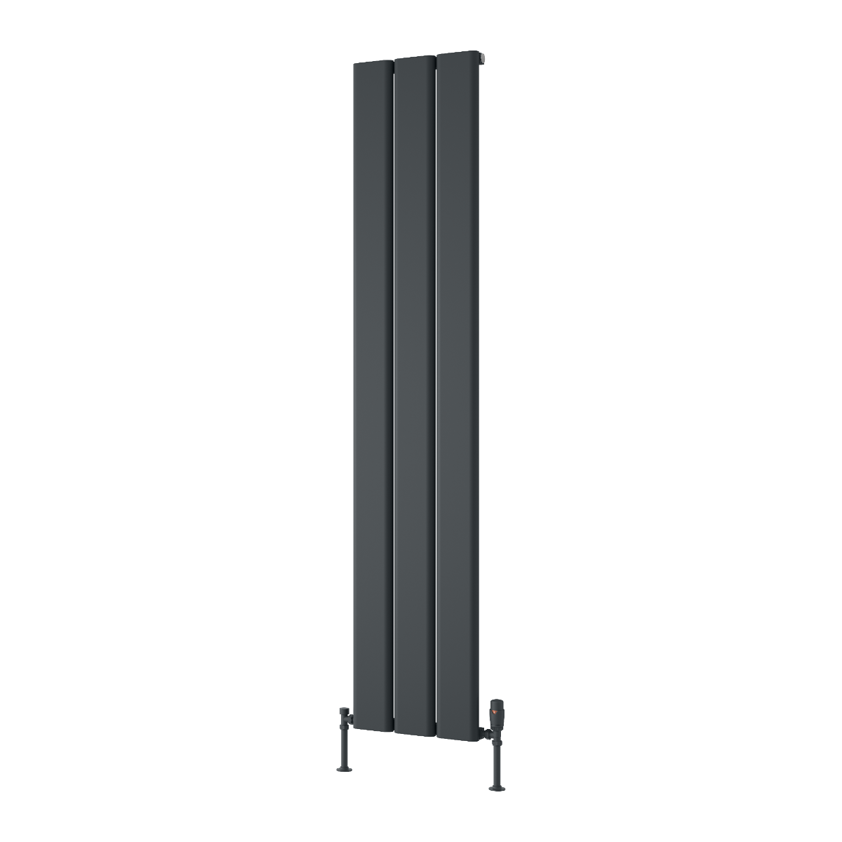 Reina Caldaro Vertical Aluminium Wall Mounted Heated Towel Rail Radiator Anthracite