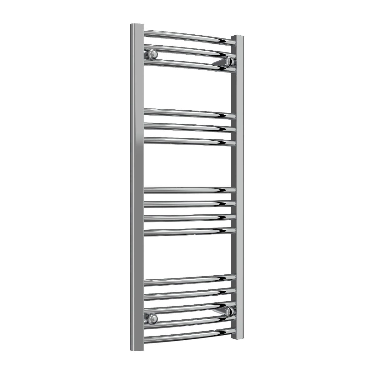 Reina Capo Curved Mild Steel Wall Mounted Heated Towel Rail Radiator Chrome