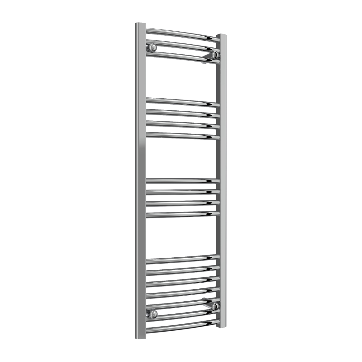 Reina Capo Curved Mild Steel Wall Mounted Heated Towel Rail Radiator Chrome