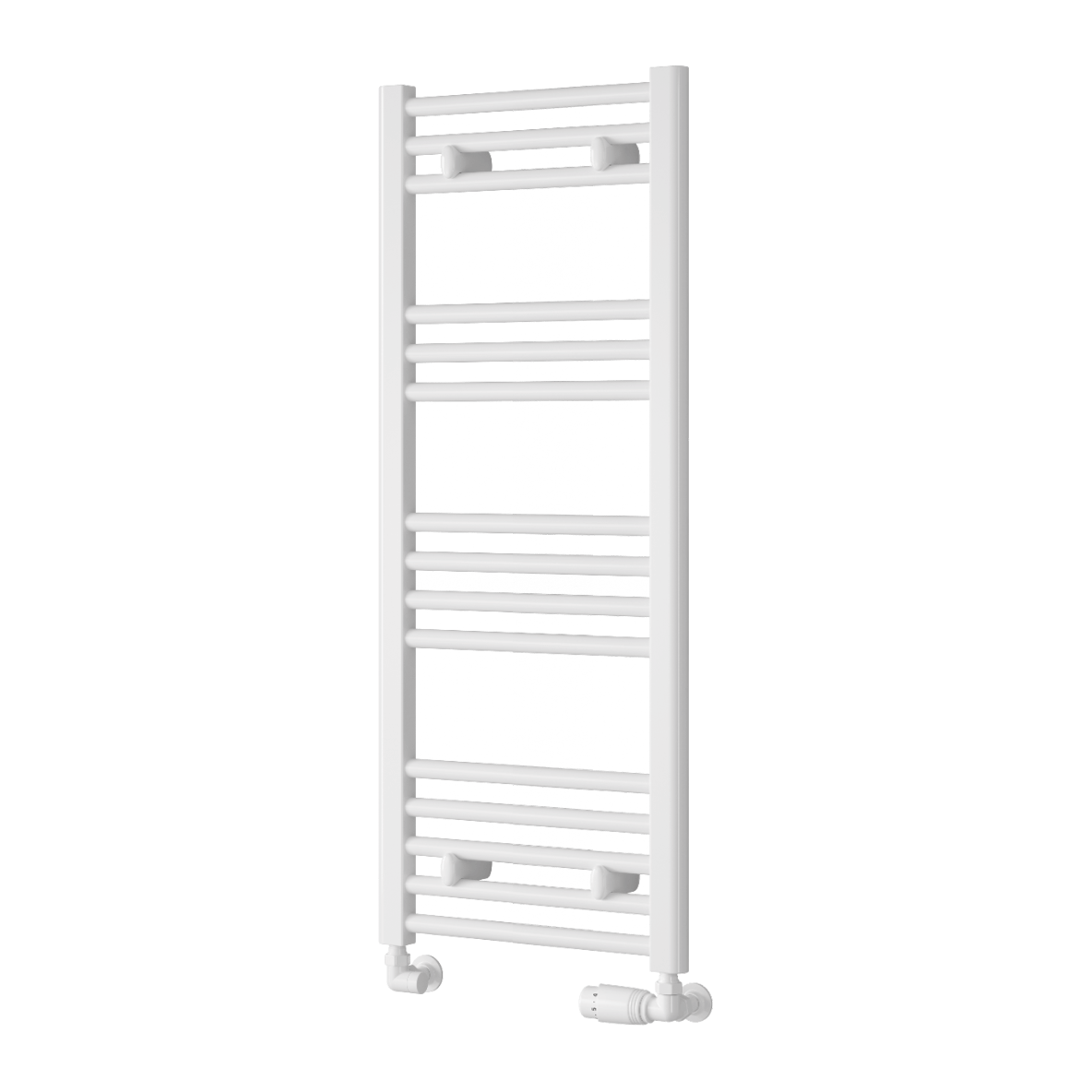 Reina Capo Flat Mild Steel Wall Mounted Heated Towel Rail Radiator White