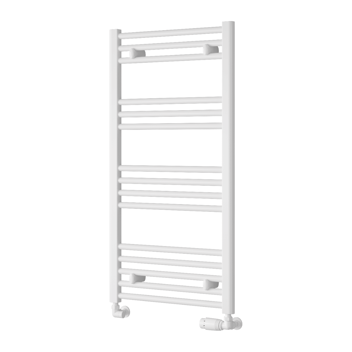 Reina Capo Flat Mild Steel Wall Mounted Heated Towel Rail Radiator White