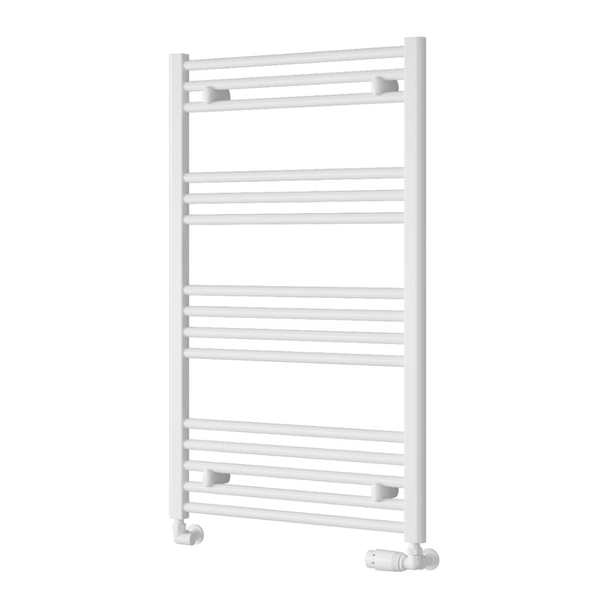 Reina Capo Flat Mild Steel Wall Mounted Heated Towel Rail Radiator White