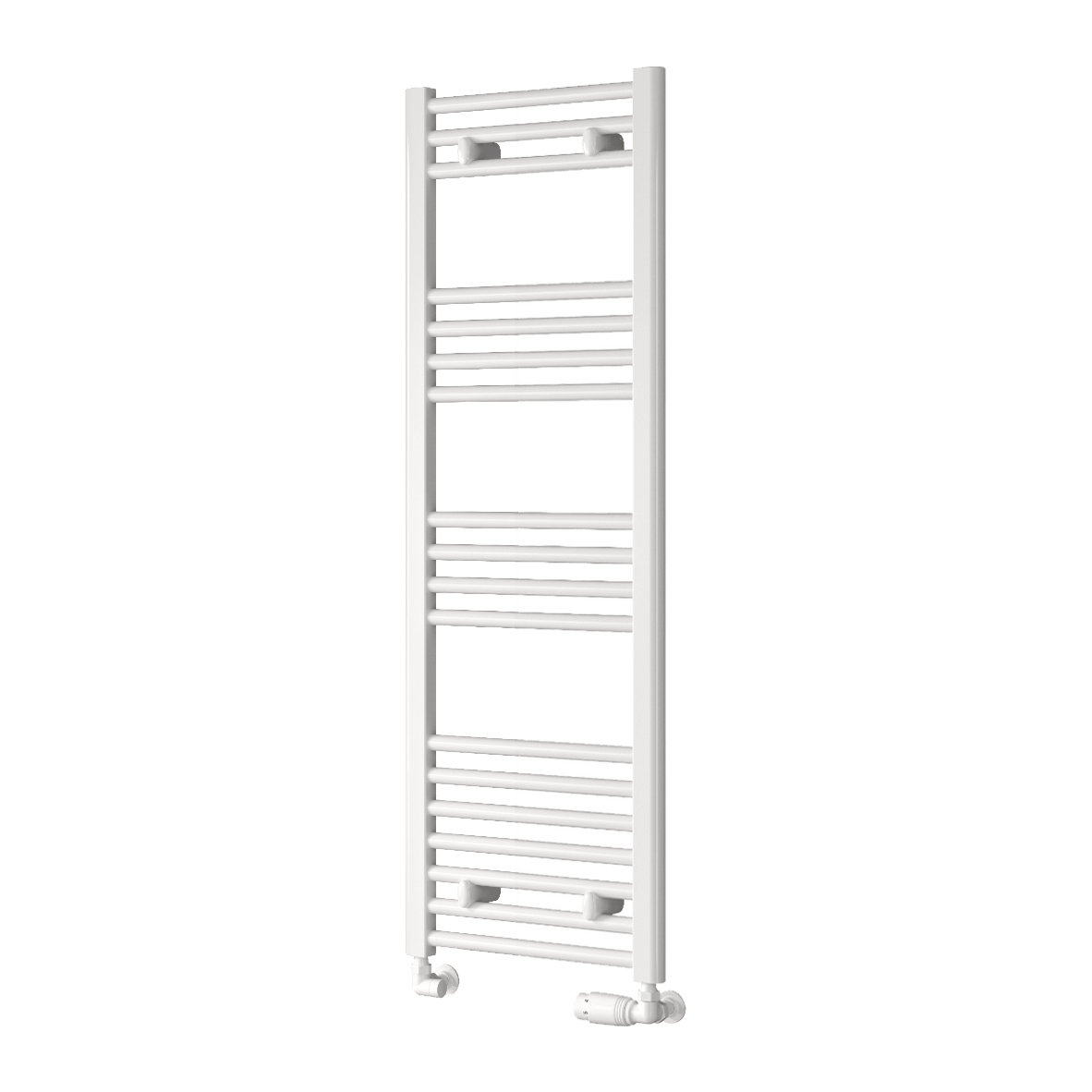 Reina Capo Flat Mild Steel Wall Mounted Heated Towel Rail Radiator White