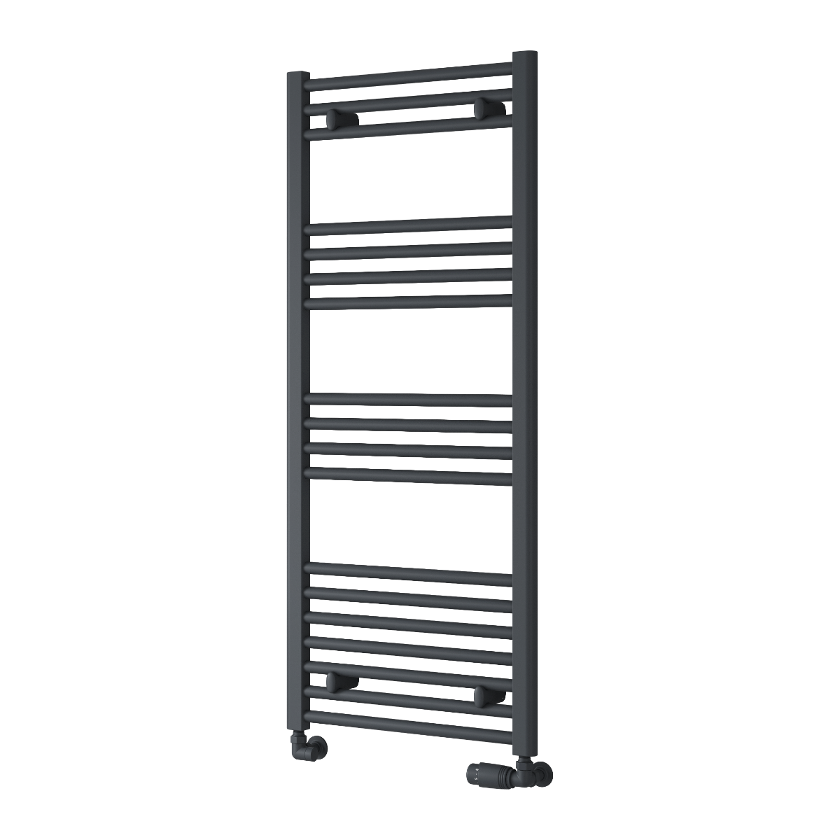 Reina Capo Flat Mild Steel Wall Mounted Heated Towel Rail Radiator Anthracite