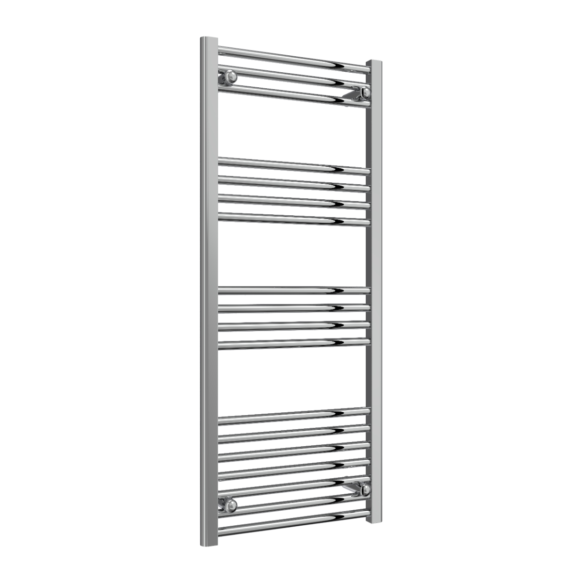 Reina Capo Flat Mild Steel Wall Mounted Heated Towel Rail Radiator Chrome