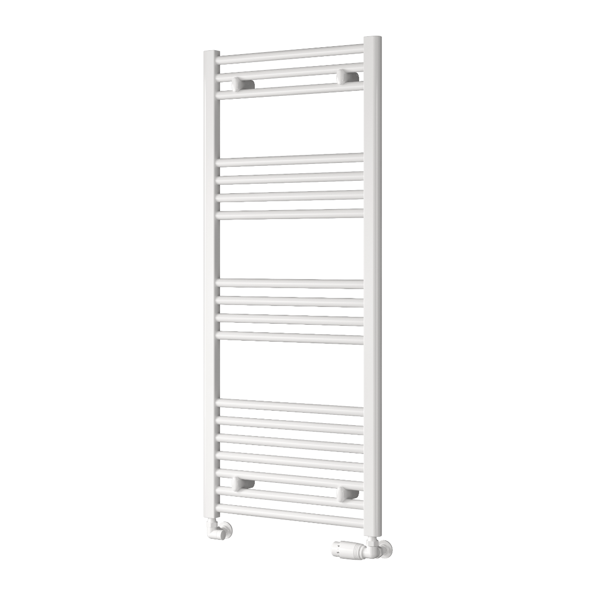 Reina Capo Flat Mild Steel Wall Mounted Heated Towel Rail Radiator White