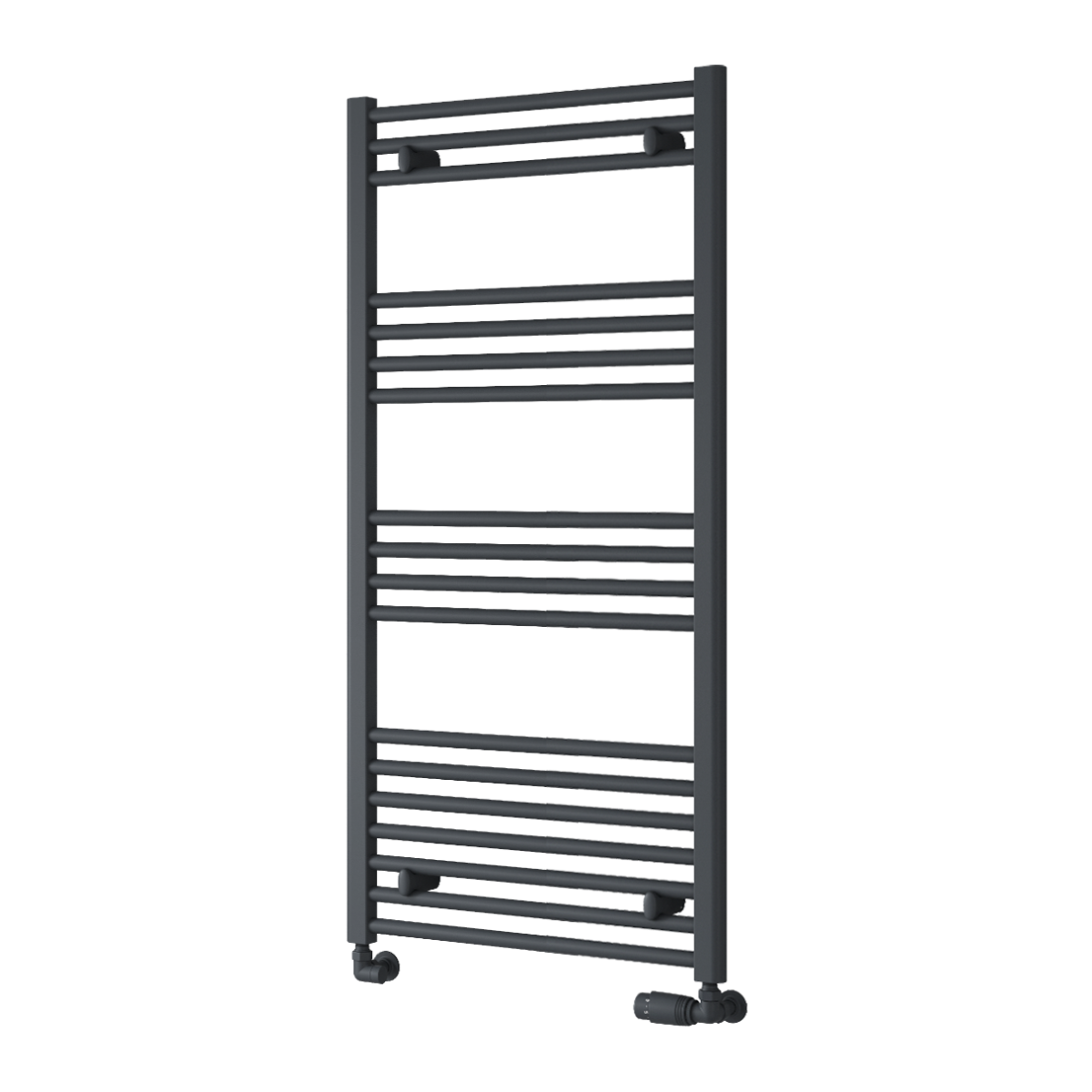 Reina Capo Flat Mild Steel Wall Mounted Heated Towel Rail Radiator Anthracite