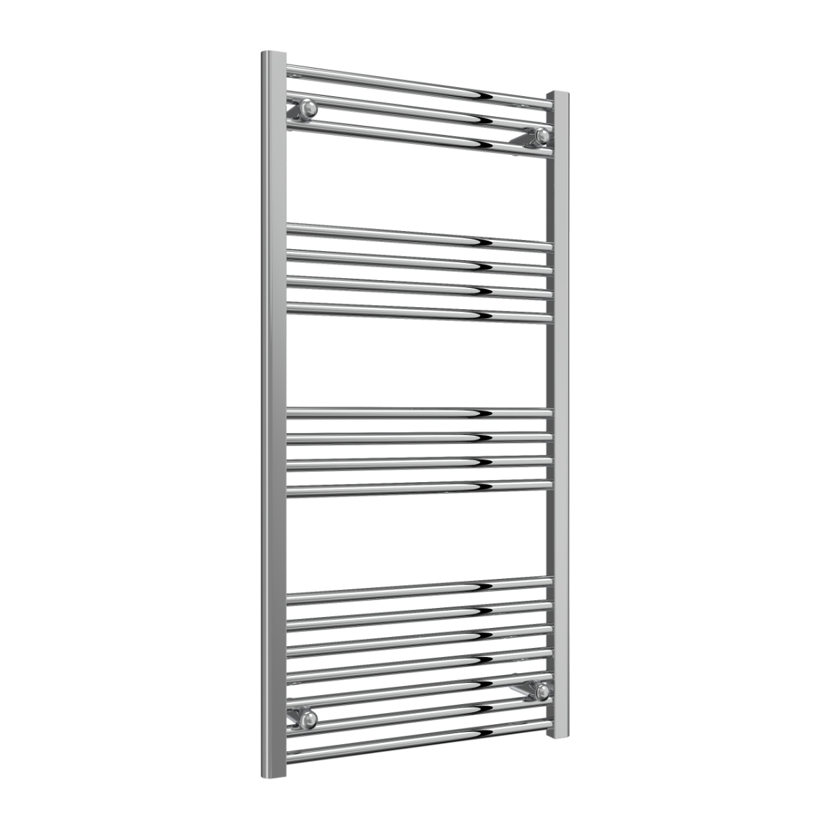 Reina Capo Flat Mild Steel Wall Mounted Heated Towel Rail Radiator Chrome