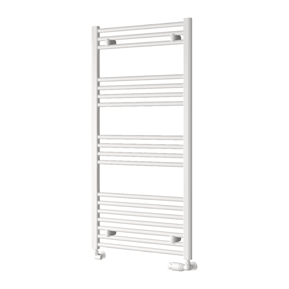 Reina Capo Flat Mild Steel Wall Mounted Heated Towel Rail Radiator White