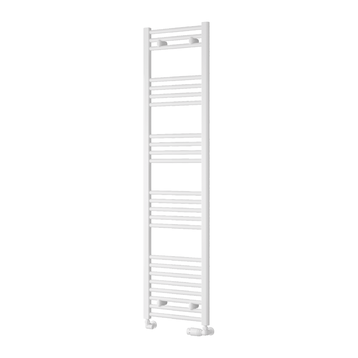 Reina Capo Flat Mild Steel Wall Mounted Heated Towel Rail Radiator White