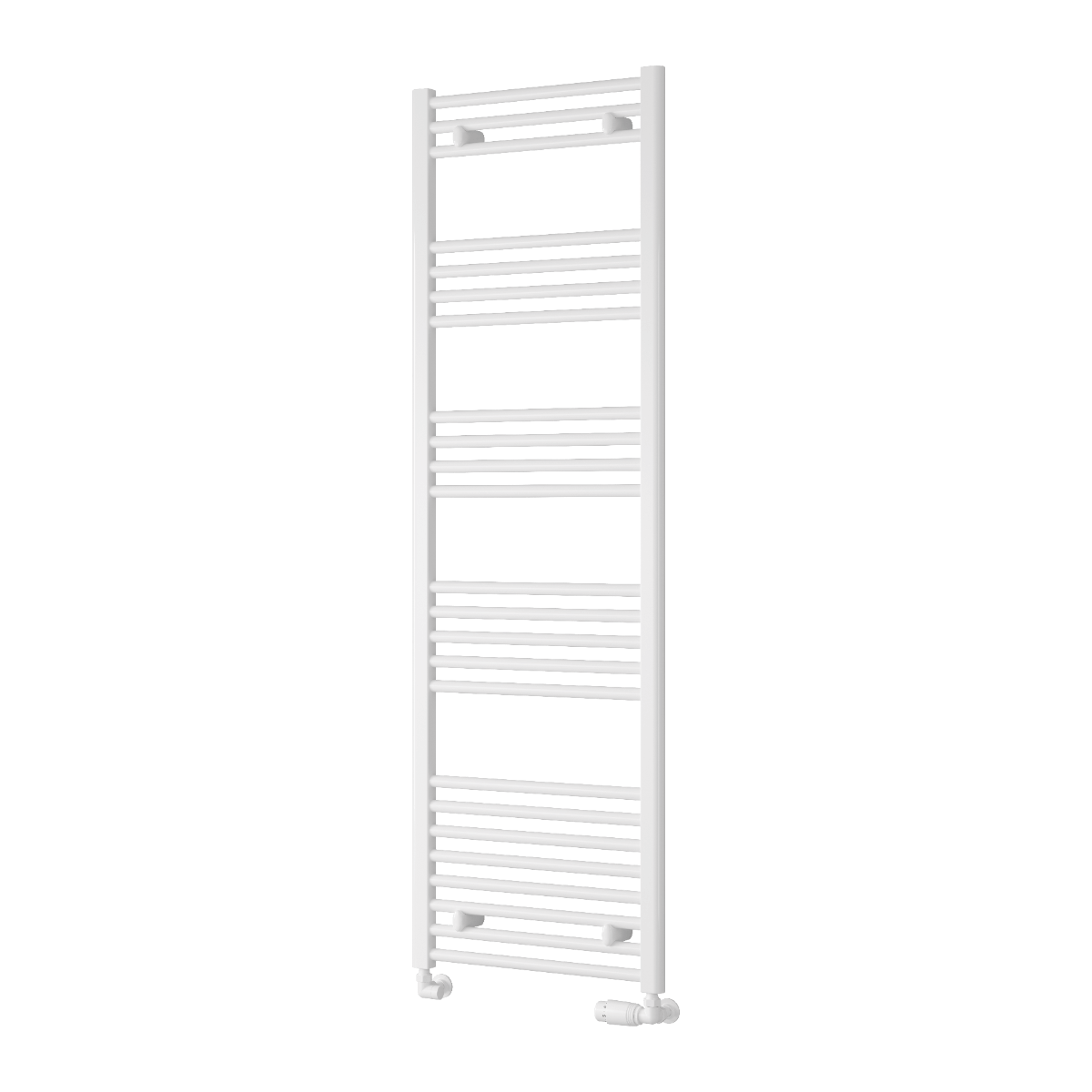 Reina Capo Flat Mild Steel Wall Mounted Heated Towel Rail Radiator White