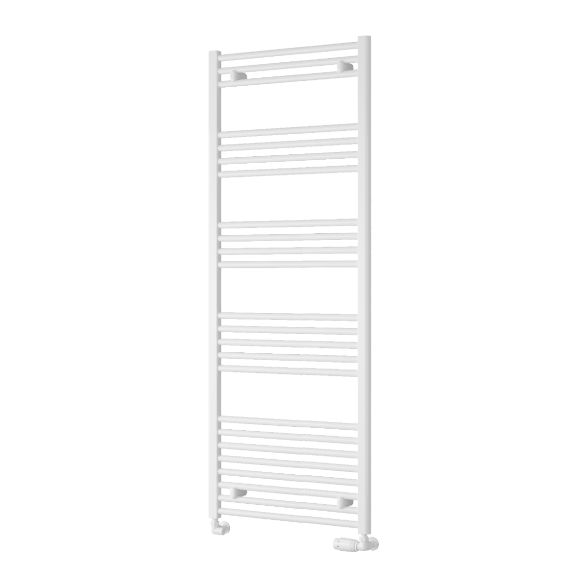 Reina Capo Flat Mild Steel Wall Mounted Heated Towel Rail Radiator White