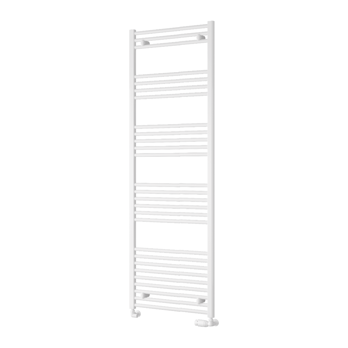 Reina Capo Flat Mild Steel Wall Mounted Heated Towel Rail Radiator White