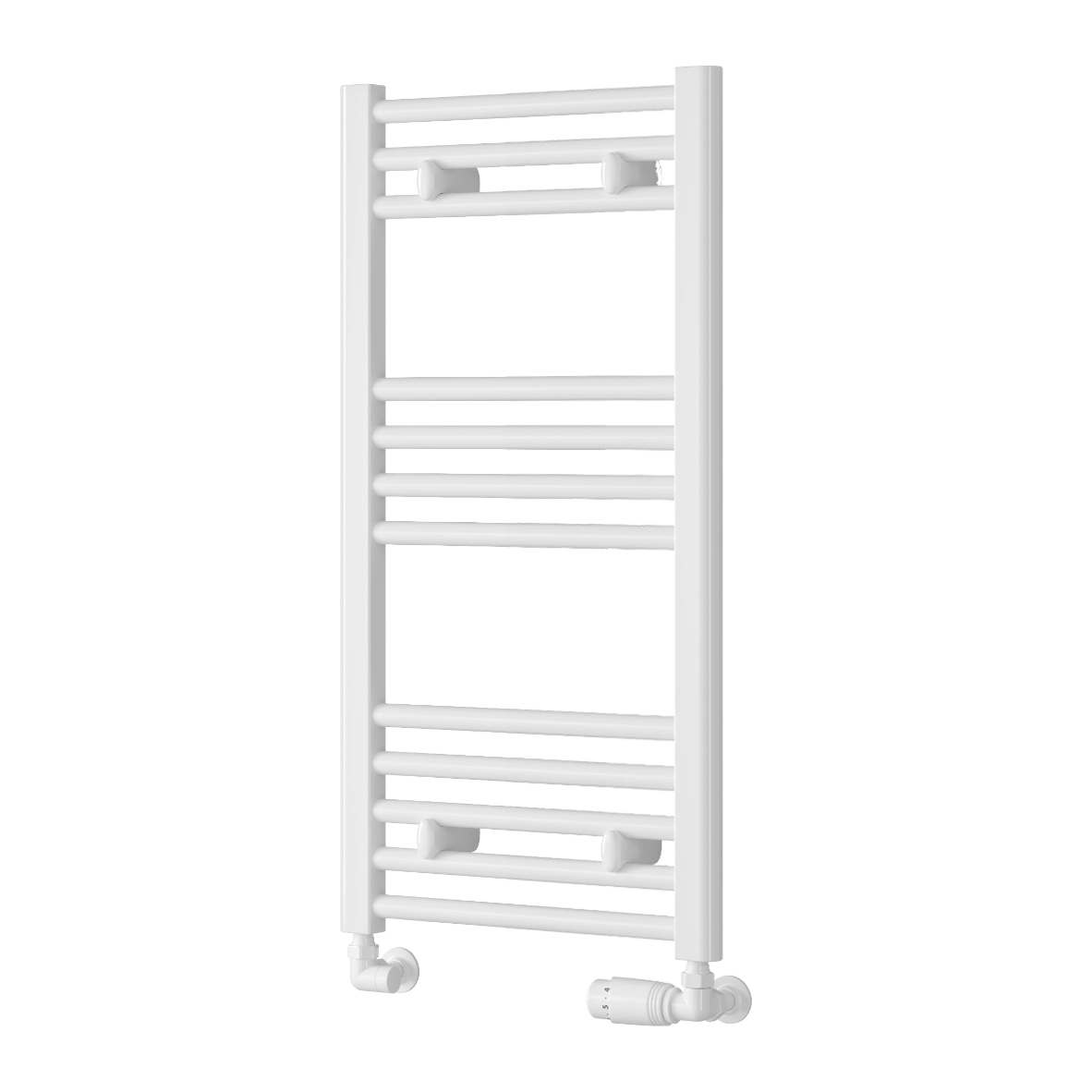 Reina Capo Flat Mild Steel Wall Mounted Heated Towel Rail Radiator White