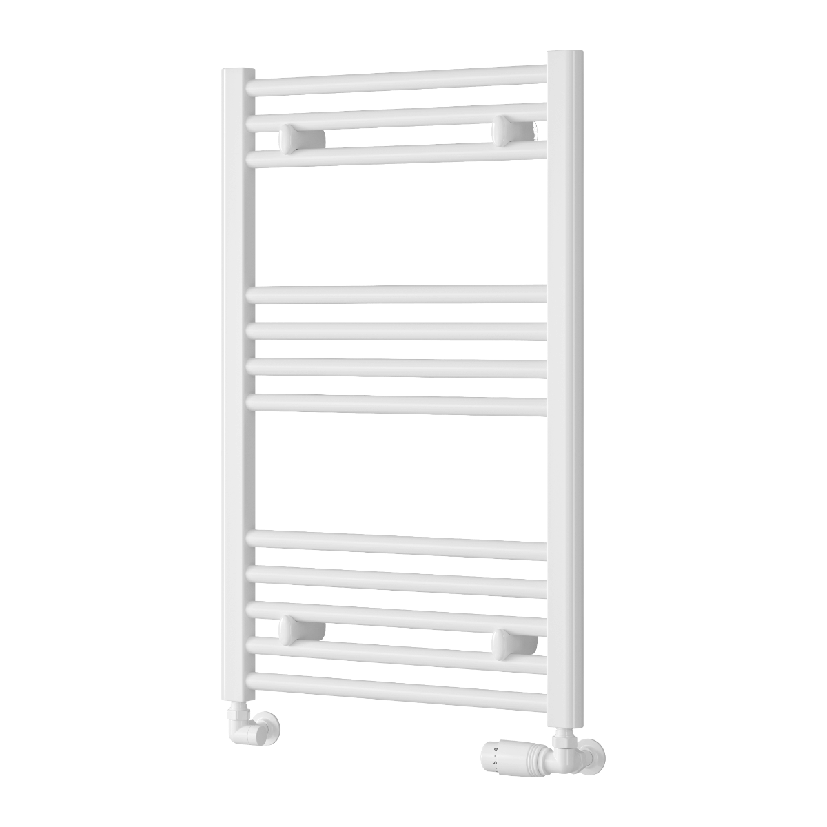 Reina Capo Flat Mild Steel Wall Mounted Heated Towel Rail Radiator White