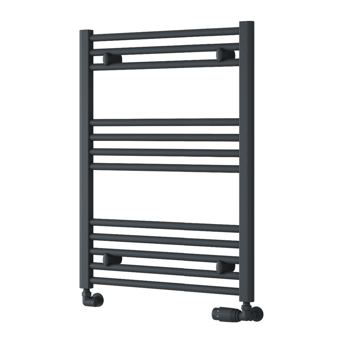 Reina Capo Flat Mild Steel Wall Mounted Heated Towel Rail Radiator Anthracite