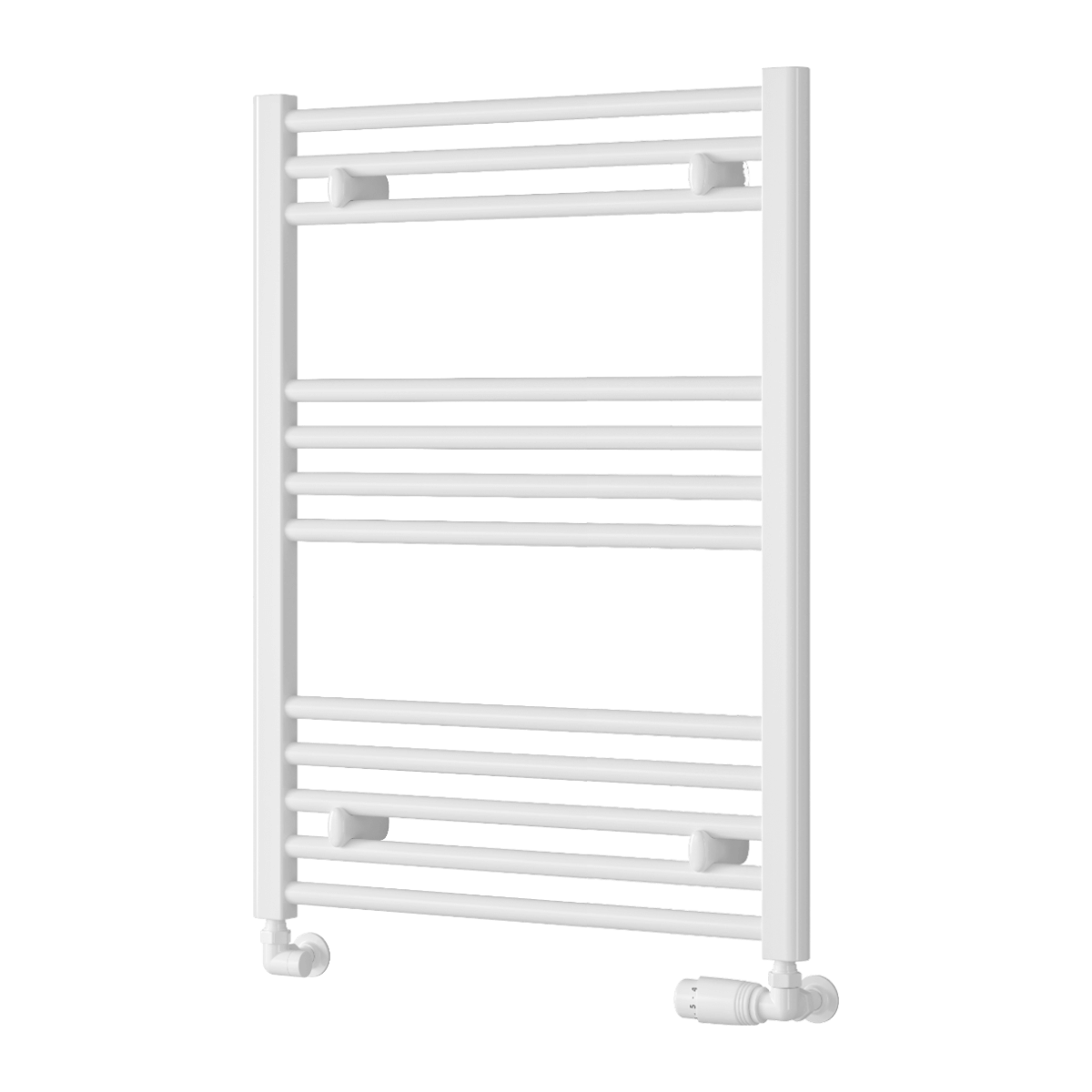 Reina Capo Flat Mild Steel Wall Mounted Heated Towel Rail Radiator White