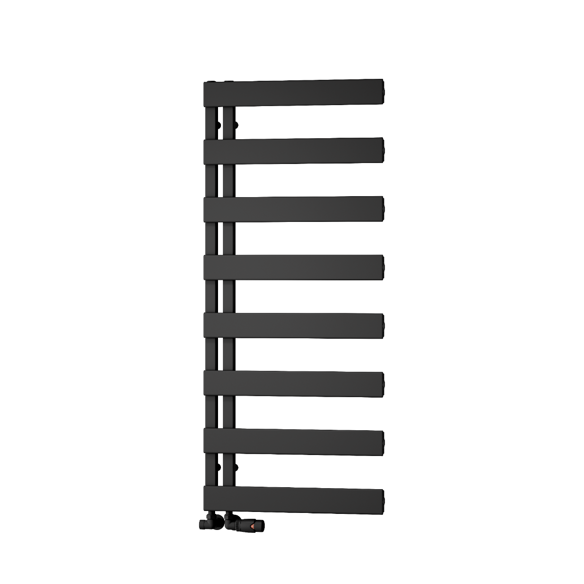 Reina Carpena Aluminium Wall Mounted Heated Towel Rail Radiator Black