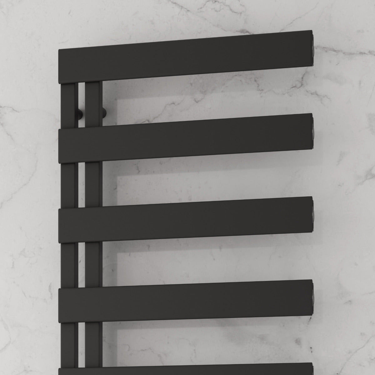 Reina Carpena Aluminium Wall Mounted Heated Towel Rail Radiator Black