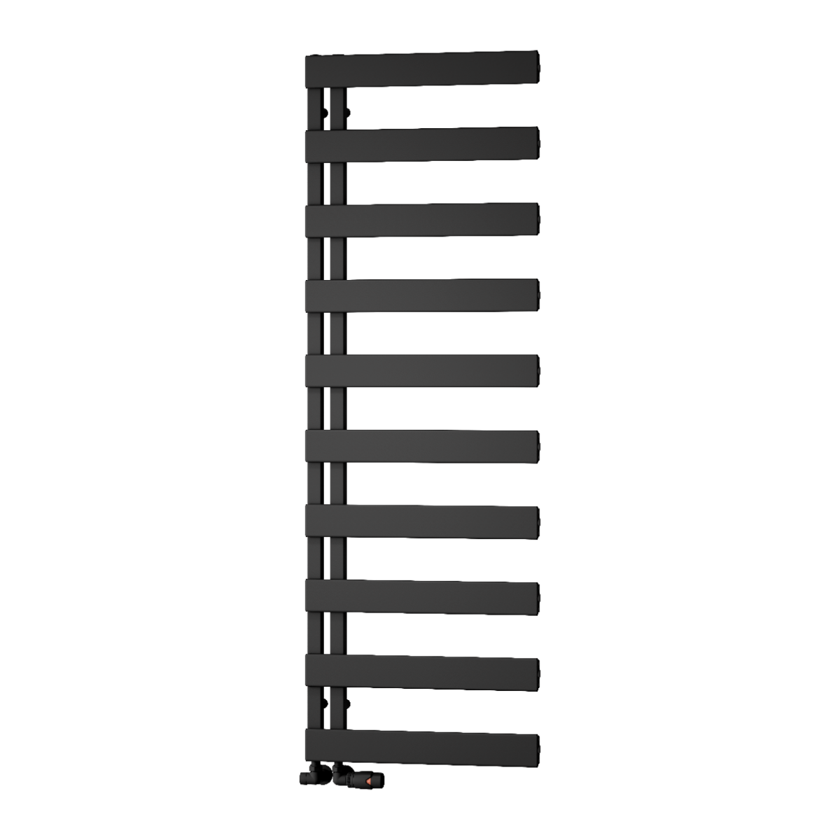 Reina Carpena Aluminium Wall Mounted Heated Towel Rail Radiator Black