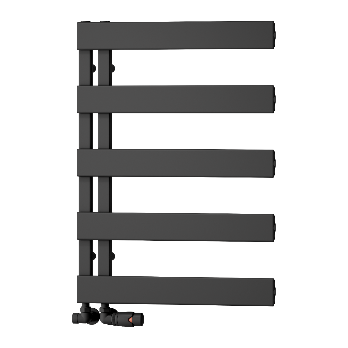 Reina Carpena Aluminium Wall Mounted Heated Towel Rail Radiator Black