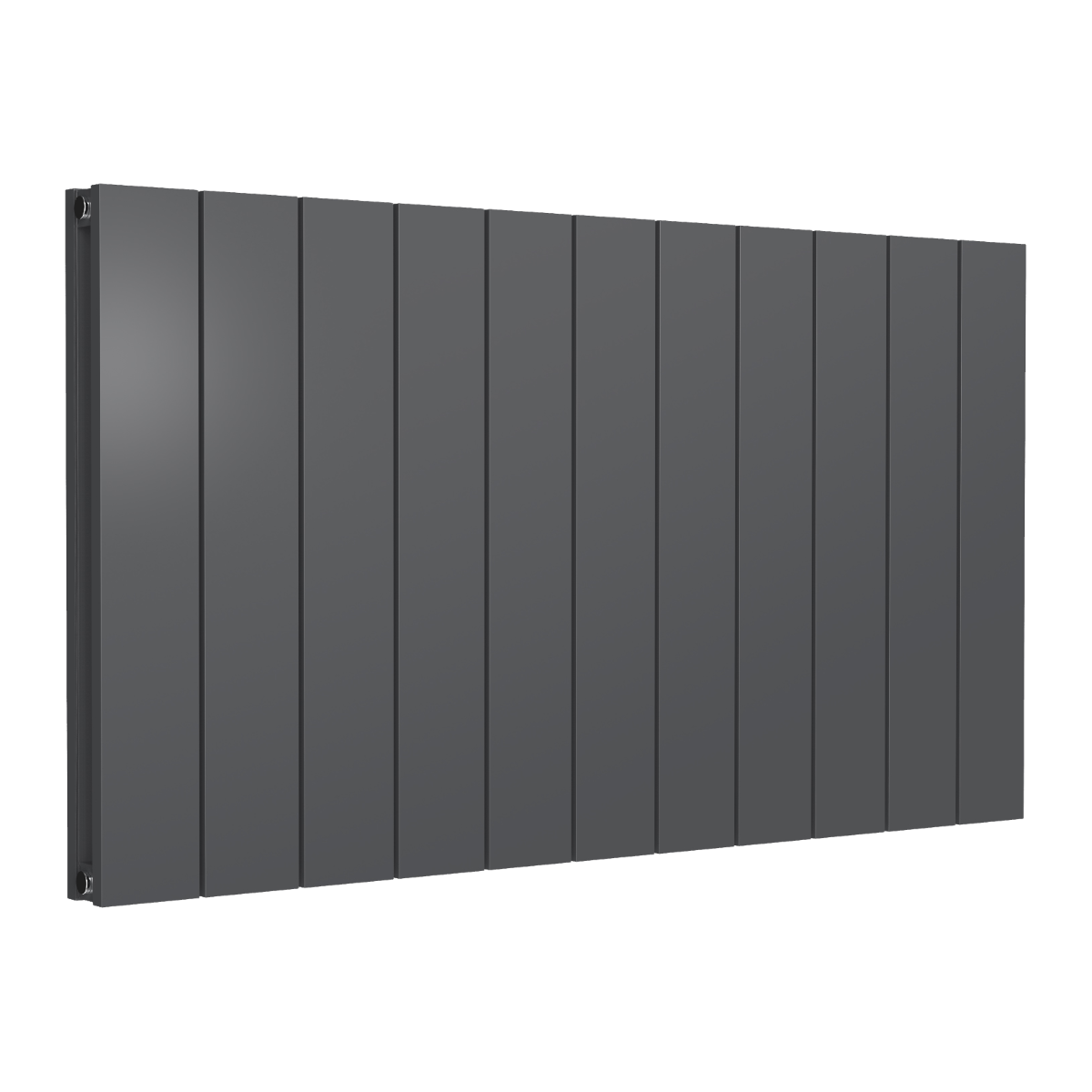 Reina Casina Horizontal Double Aluminium Wall Mounted Heated Towel Rail Radiator Anthracite