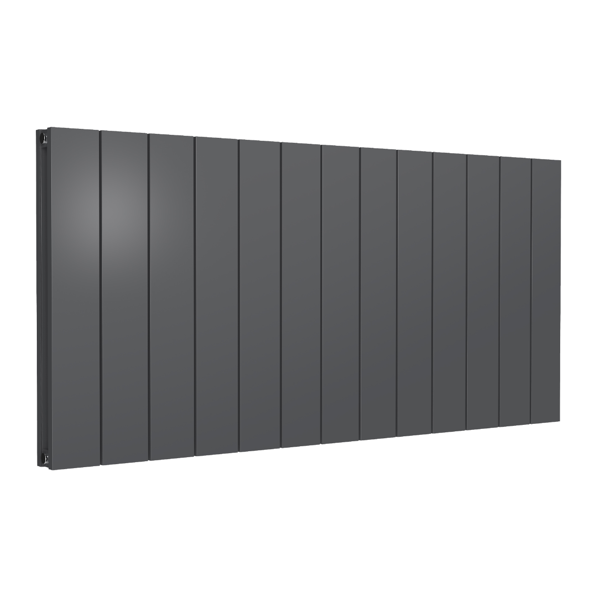 Reina Casina Horizontal Double Aluminium Wall Mounted Heated Towel Rail Radiator Anthracite