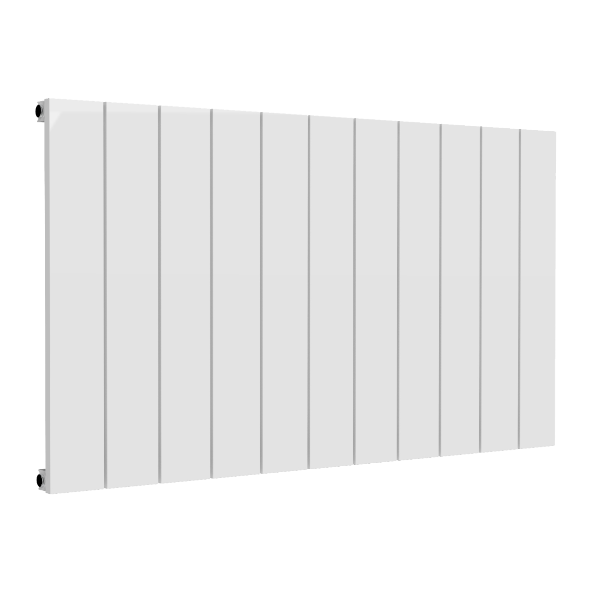 Reina Casina Horizontal Single Aluminium Wall Mounted Heated Towel Rail Radiator White