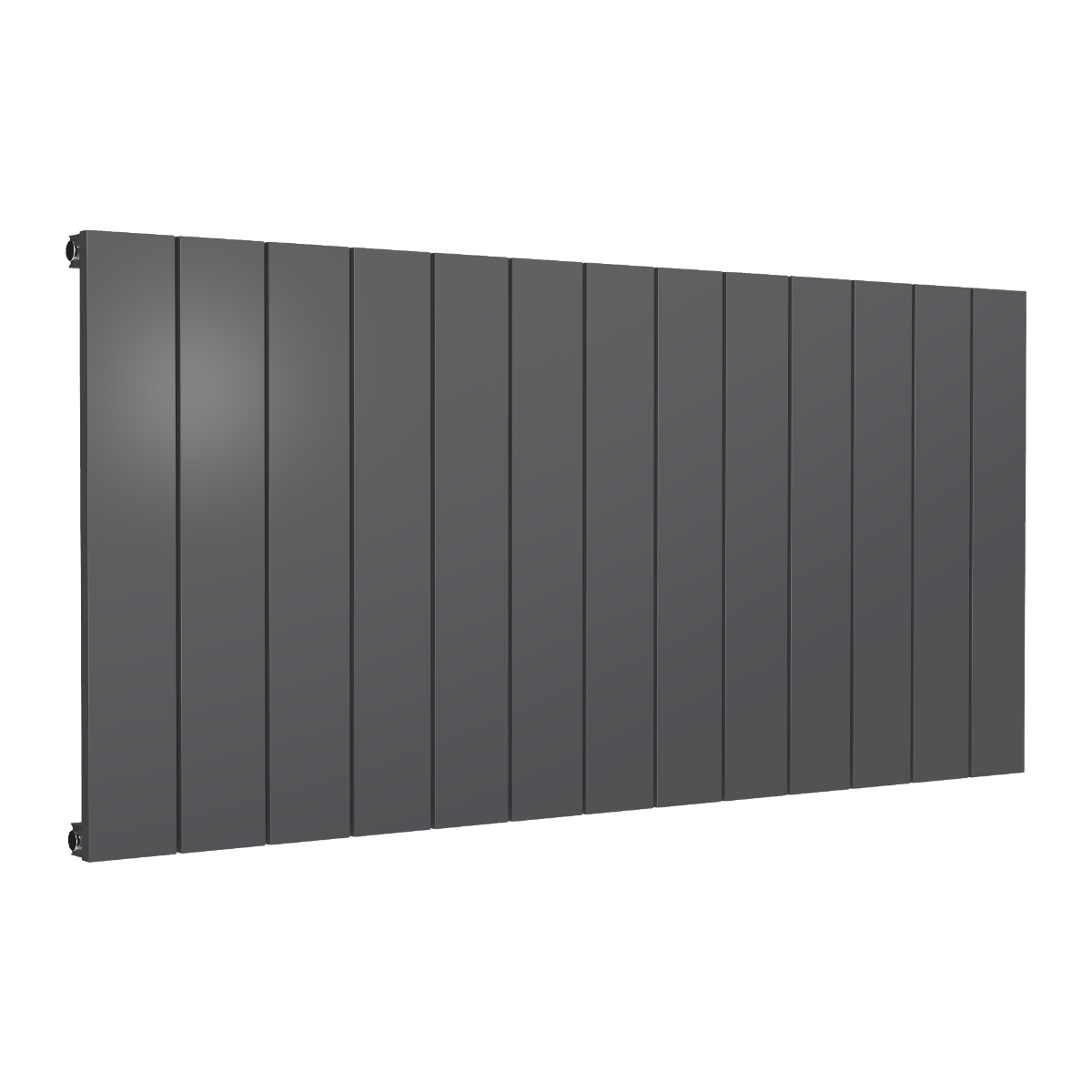 Reina Casina Horizontal Single Aluminium Wall Mounted Heated Towel Rail Radiator Anthracite