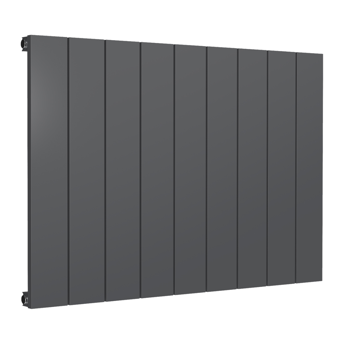 Reina Casina Horizontal Single Aluminium Wall Mounted Heated Towel Rail Radiator Anthracite