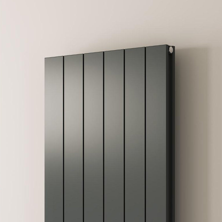Reina Casina Vertical Double Aluminium Wall Mounted Heated Towel Rail Radiator Anthracite