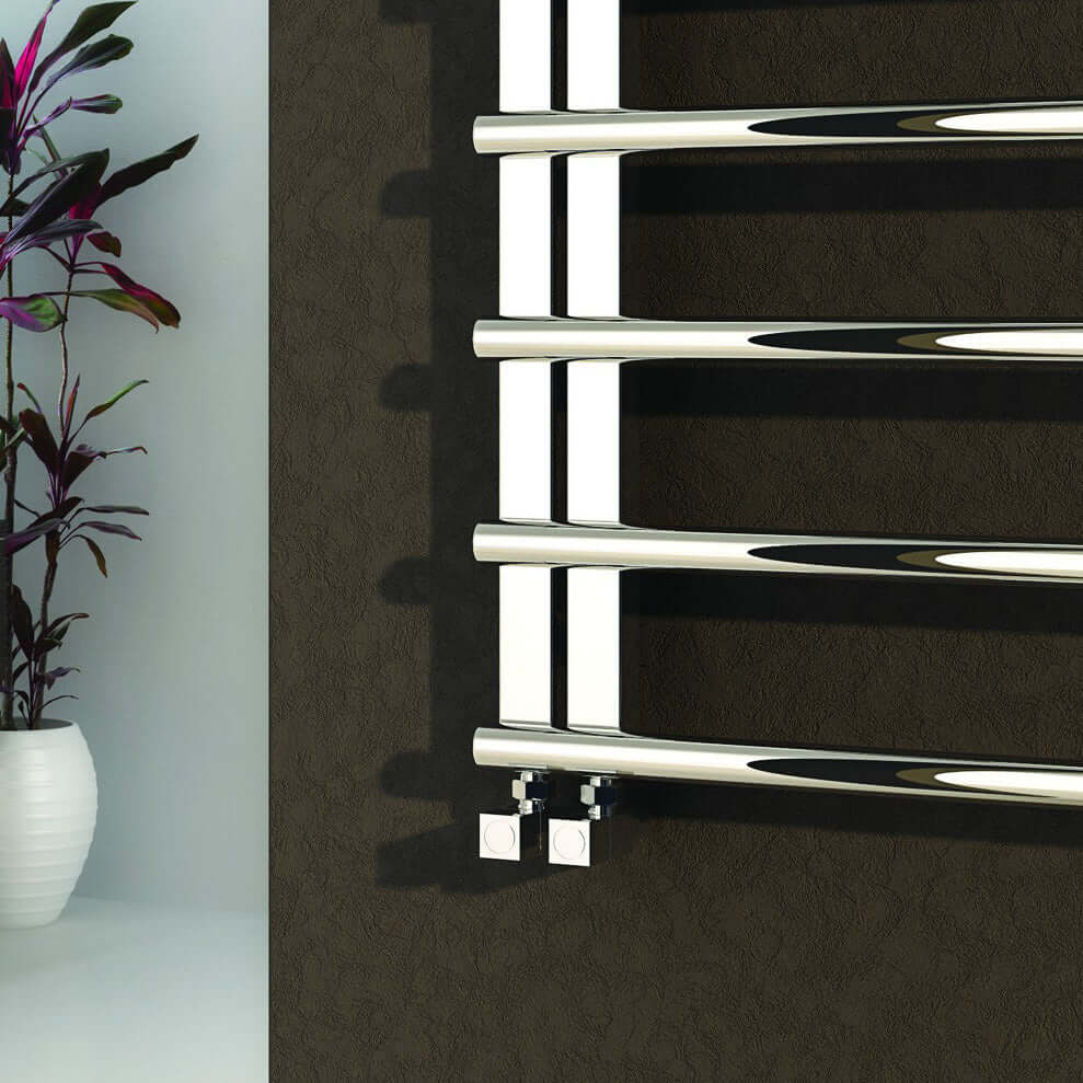 Reina Celico Stainless Steel Wall Mounted Heated Towel Rail Radiator Polished