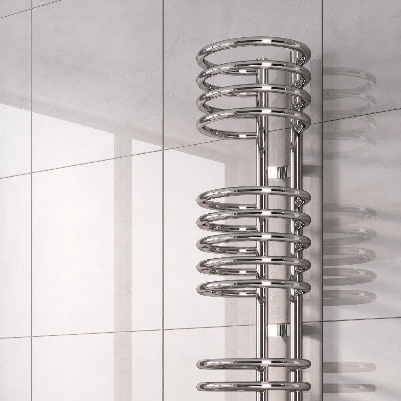 Reina Claro Mild Steel Wall Mounted Heated Towel Rail Radiator Chrome